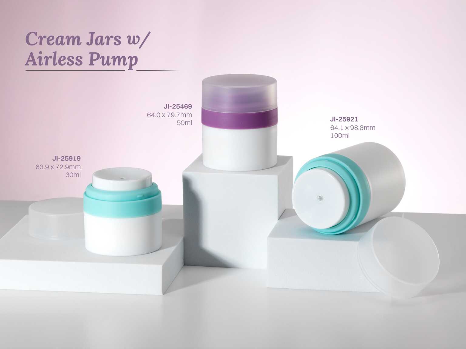Cream Jars w/ Airless Pump.