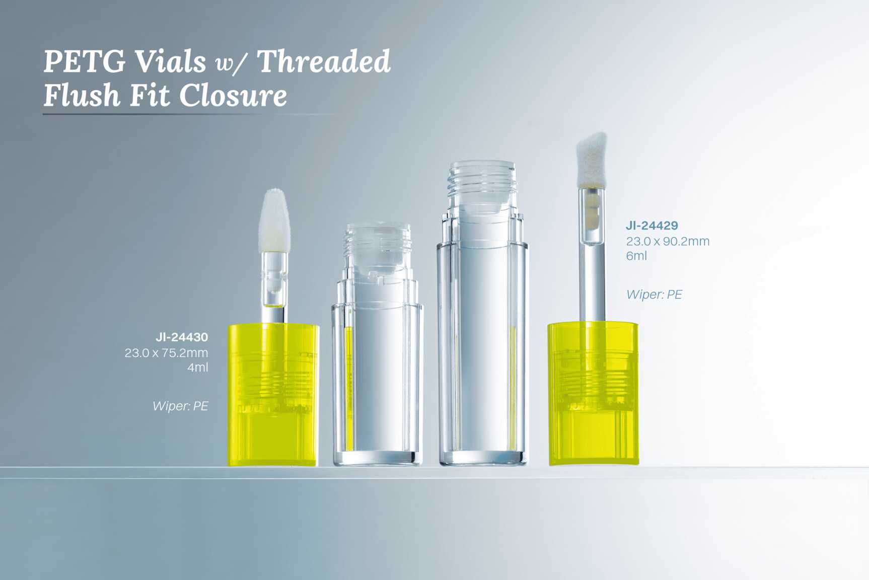 PETG Vials w/ Threaded Flush Fit Closure