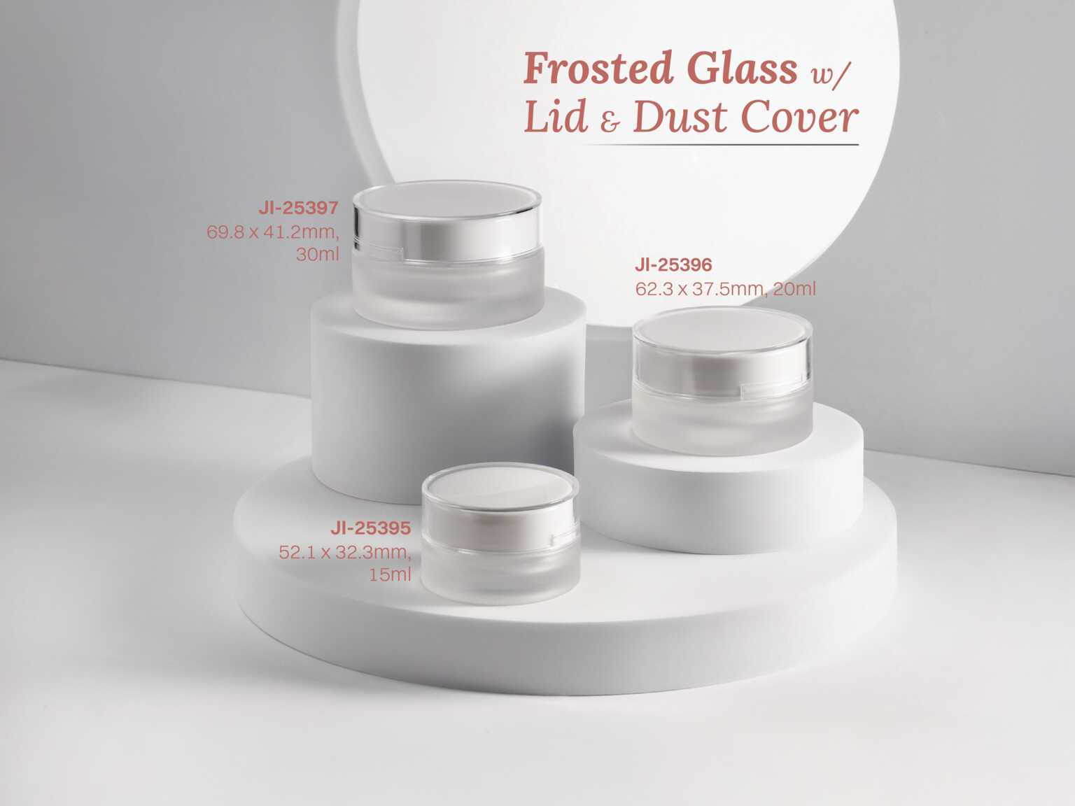 Clear PET Jars w/ Inner PP Liner & Dust Cover