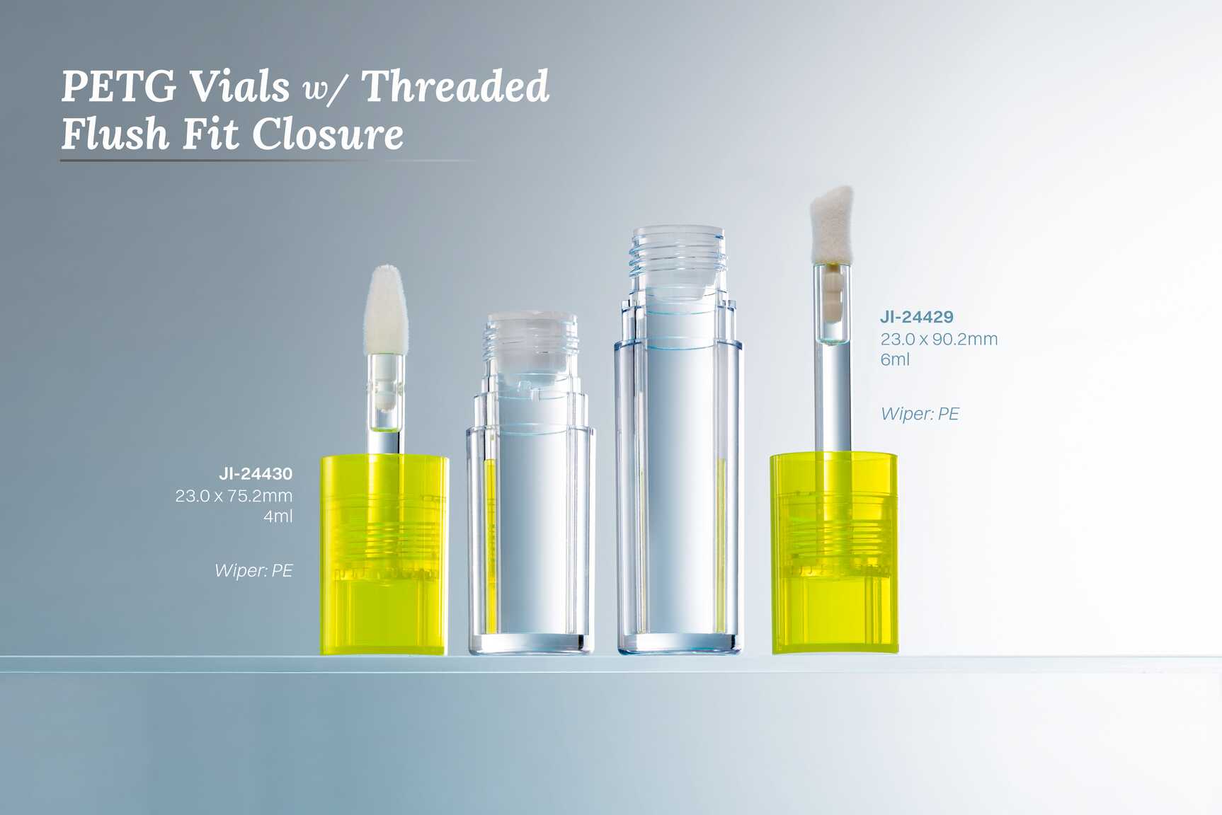 PETG Vials w/ Threaded Flush Fit Closure